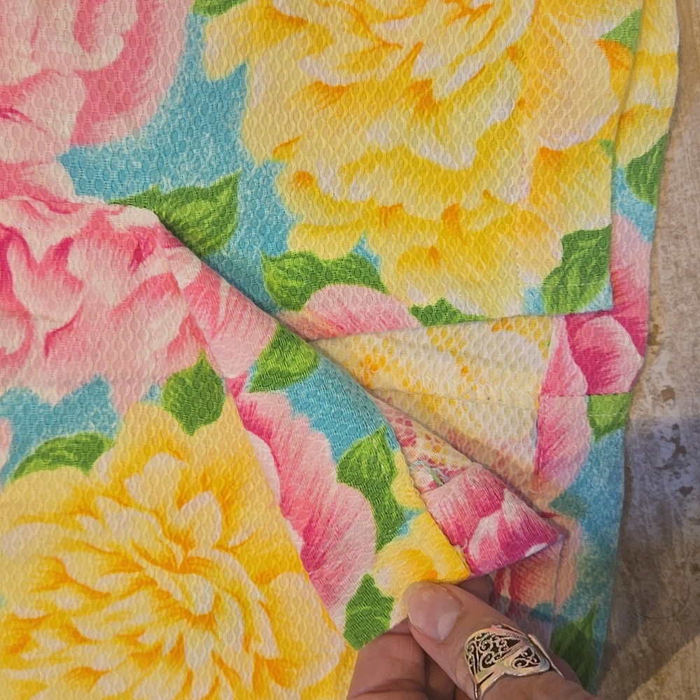 Vittadini Sport 100% Cotton Multi-Colored Floral Pastel Print Pencil Skirt - Picture 7 of 9